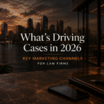 illustration for blog post header image of whats driving cases in 2026 for law firms. J. Oliver Advertising