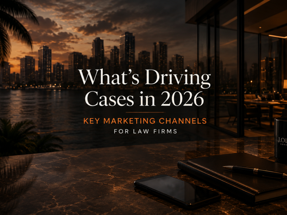 illustration for blog post header image of whats driving cases in 2026 for law firms. J. Oliver Advertising